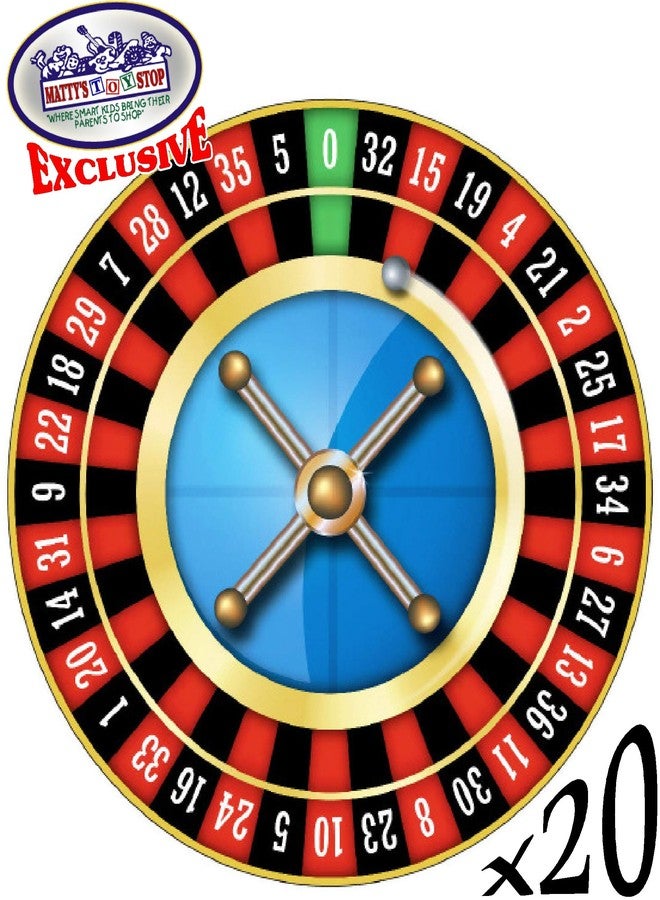 ماتي محطة الألعاب مجموعة لوازم حفلات فاخرة بطابع ليلة الكازينو لـ 20 شخصًا، تتضمن 20 طبقًا كبيرًا، و20 طبقًا صغيرًا، و20 منديلًا، و20 كوبًا، و2 غطاء طاولة - مثالية لليلة الكازينو أو عيد الميلاد (82 قطعة إجمالاً). - Image 2